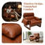 Fauteuil lounge en cuir de style milieu du siècle avec coussin amovible, idéal pour le salon, la chambre ou la salle de lecture.