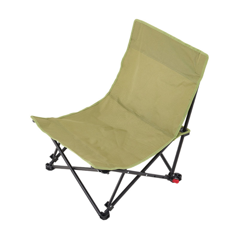 Foldable Low Sling Outdoor Lounge Chair, Green