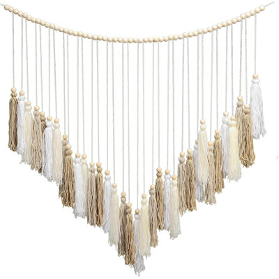 Macrame Wall Haning Home Decor,Boho Tassel Wall Decor