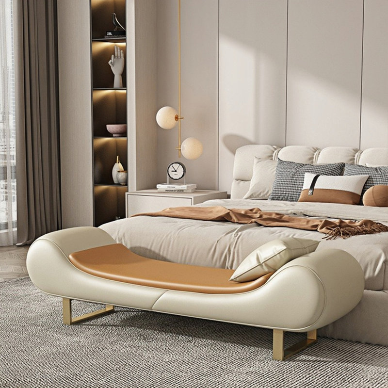 Tabouret haut de gamme, durable et confortable, Beige / orange