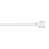 Exclusive Home Twist 1" Window Curtain Rod and Finial Set, Adjustable