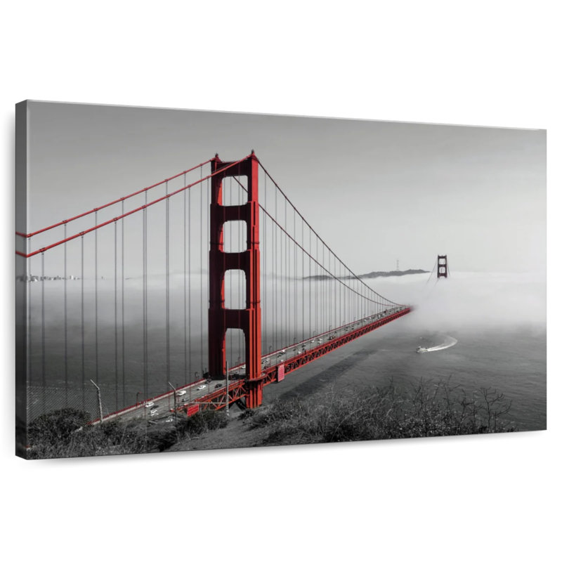 Foggy Golden Gate SF, 32" H x 48" W