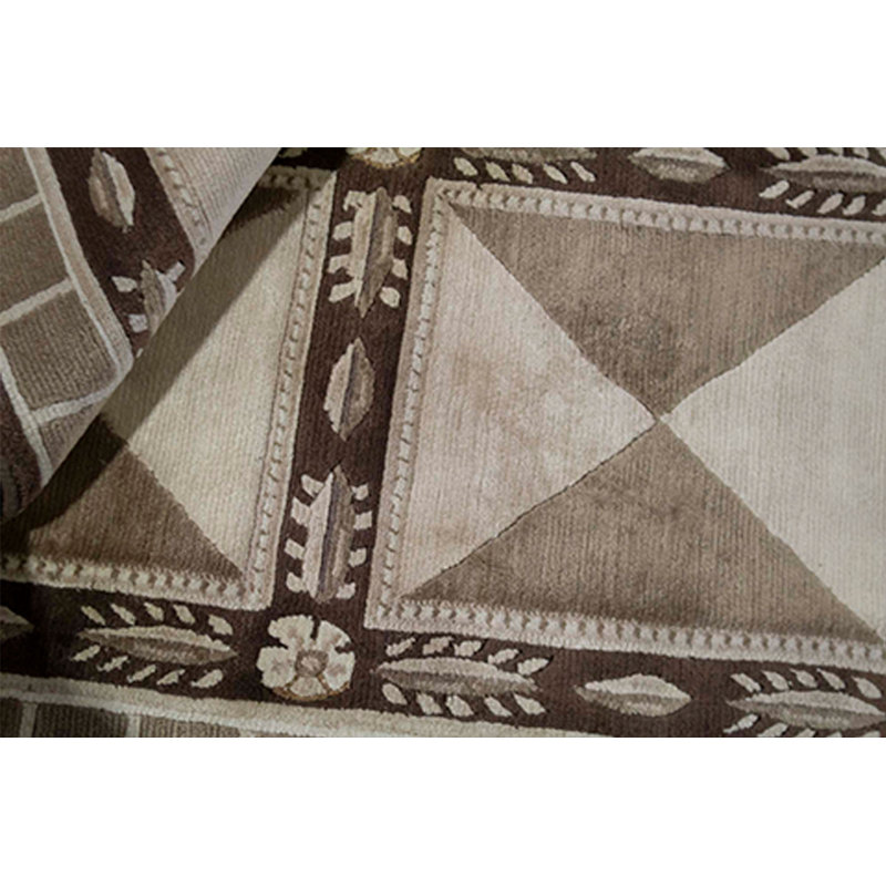Hand-Knotted High-Quality Beige Area Rug