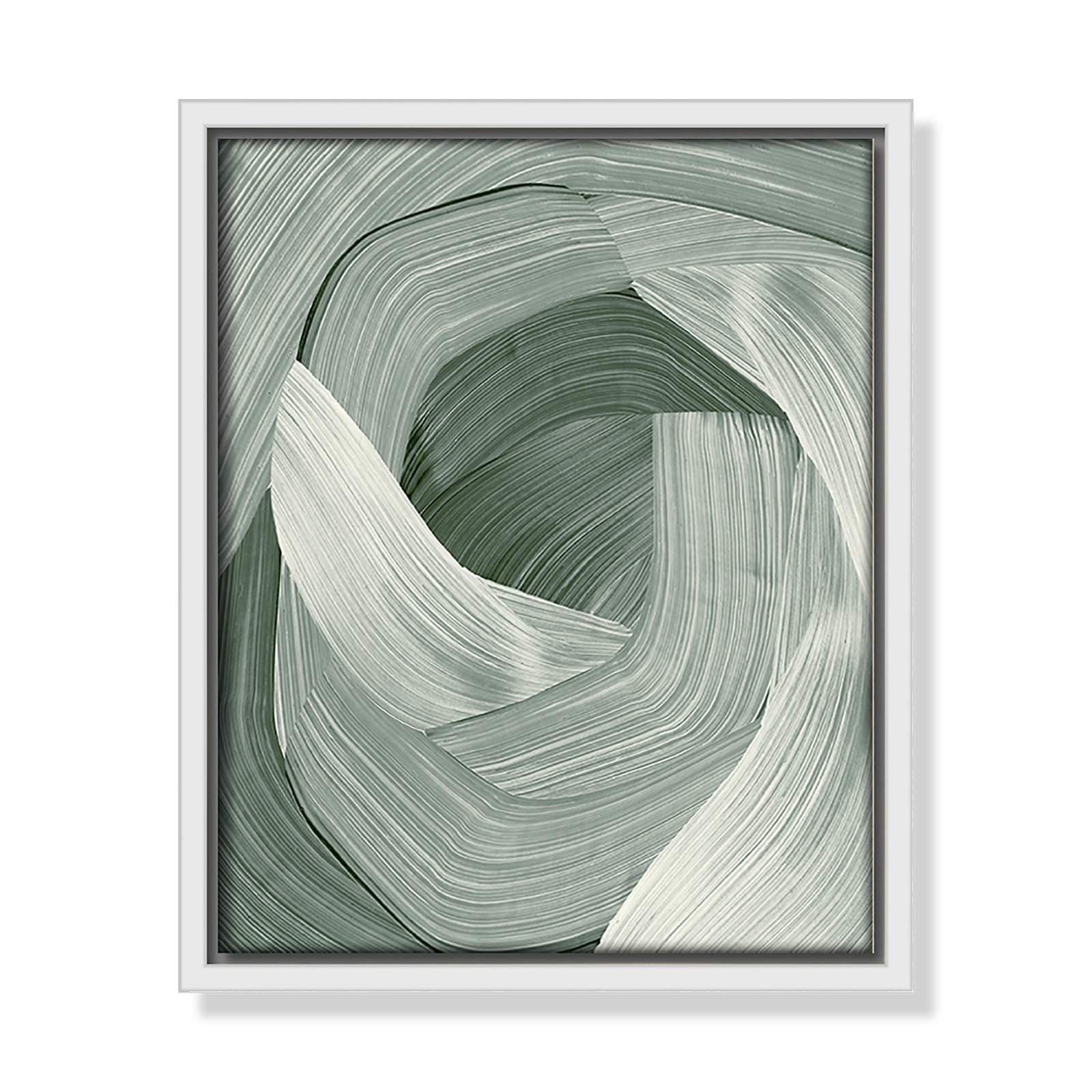 Wyn "Enriched Emerald" Print, White , 11.5" H x 9.5" W