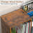 3-Tier Step Record Player Stand, Vintage Vinyl Record Player Table With Wood And Diamond Mesh Storage, Retro Record Table For Albums And Turntable In Living Room Music Corner