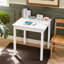 Ensemble de bureau à domicile et de chaises, bureau d'ordinateur carré blanc avec ensemble de chaises pivotantes en velours, bureau de jeu et chaise de travail en velours à hauteur réglable, poste de travail multi-paquets à charge statique 490 LBS, ensemble de bureau de fauteuil roulant