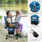 Goplus 360° Swivel Hunting Chair With Mesh Cup Holder & Storage Pockets Cozy Backrest Blue