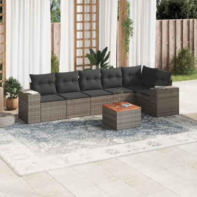 Vidaxl Garden Sofa Set Grey