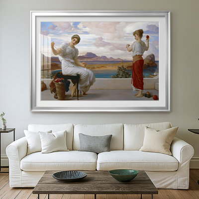 Winding the Skein-Frederic Leighton, reproduction encadrée avec passe-partout et verre 1878