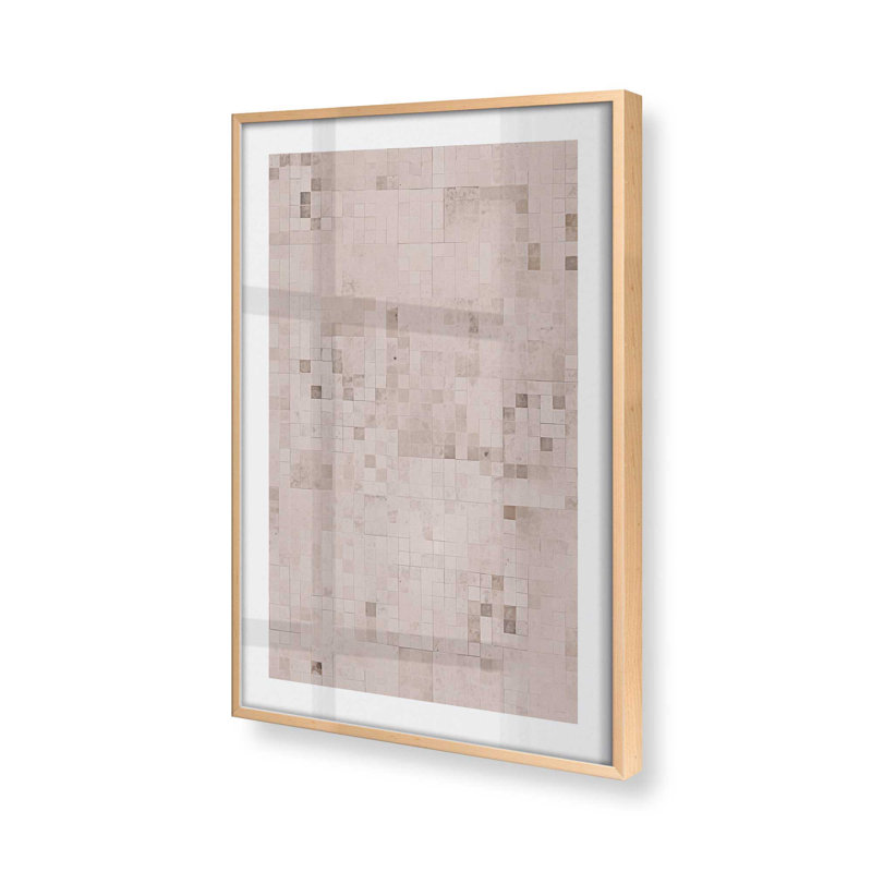 Mosaïque matricielle v1, H 14 po x l 11 po x P 1,25 po, Érable brut encadré