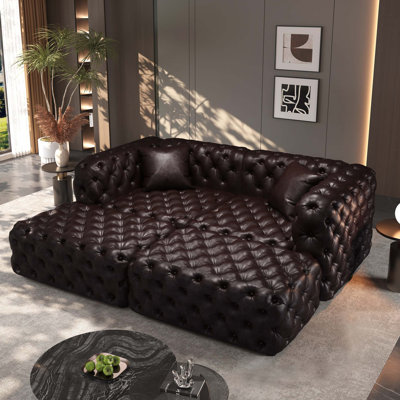 77 " Faux Leather Loveseat