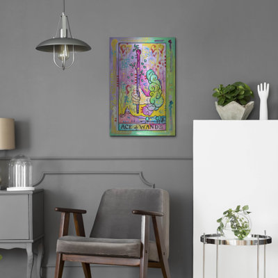 Red Barrel Studio® «Tarot - Ace Of Wands» par Dean Russo, art mural en métal