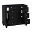 Armoire de salle de bain noire 36 po, armoire et 4 tiroirs
