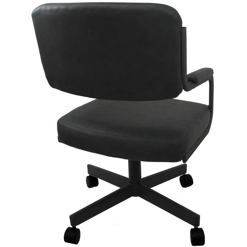 Chaises de bureau Holle, Vinyle gris, gris