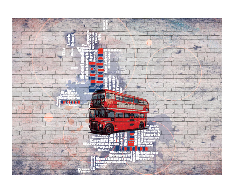 My London Wallpaper Mural, 250 cm x 193 cm