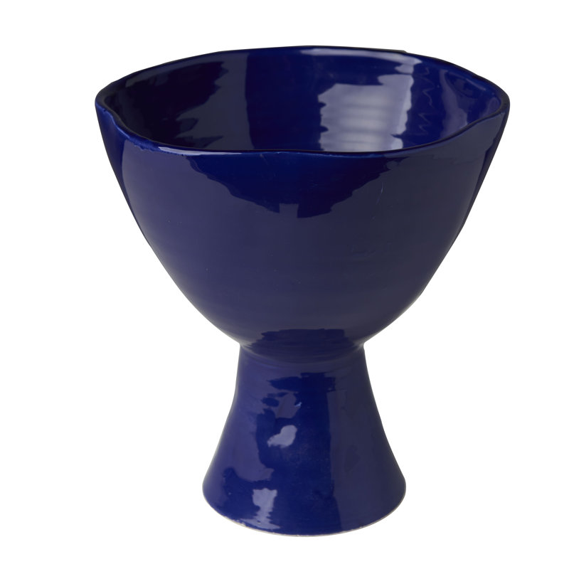 Compote Laguna, brillant, grand, Bleu, H 16 po x l 13 po x P 13 po