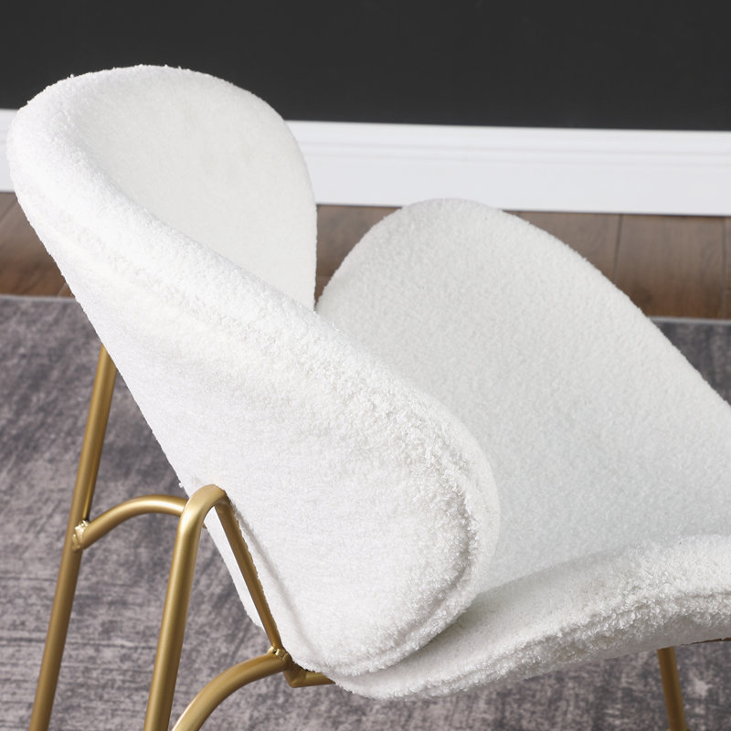 Kuhlman Velvet Side Chair Dining Chair, White