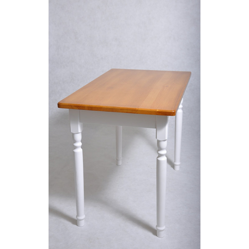 Haruhi Pine Unfinished Solid Wood Dining Table, Tan