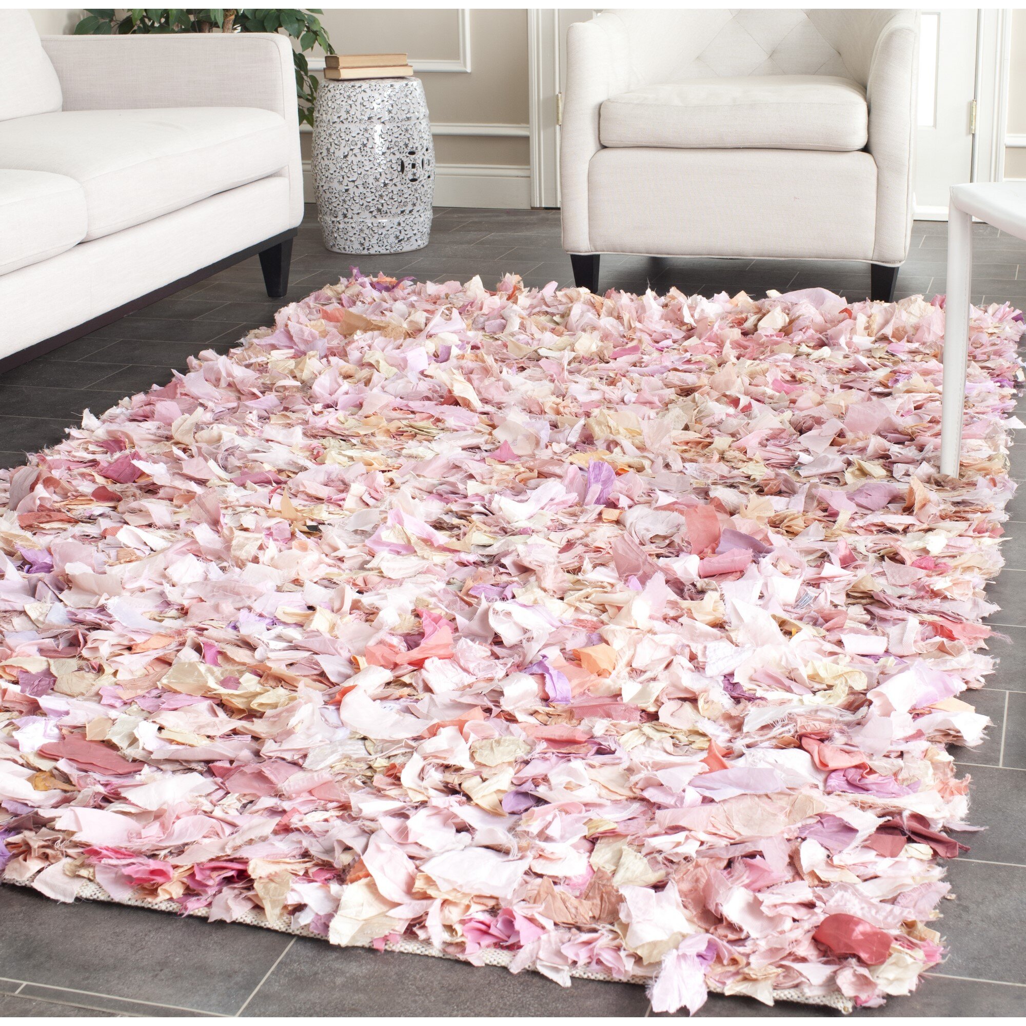 Ebern Designs Isidore Blush Area Rug, Pink