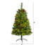 Arbre de Noël vert à plumes de pin artificielles avec DEL-1264819470