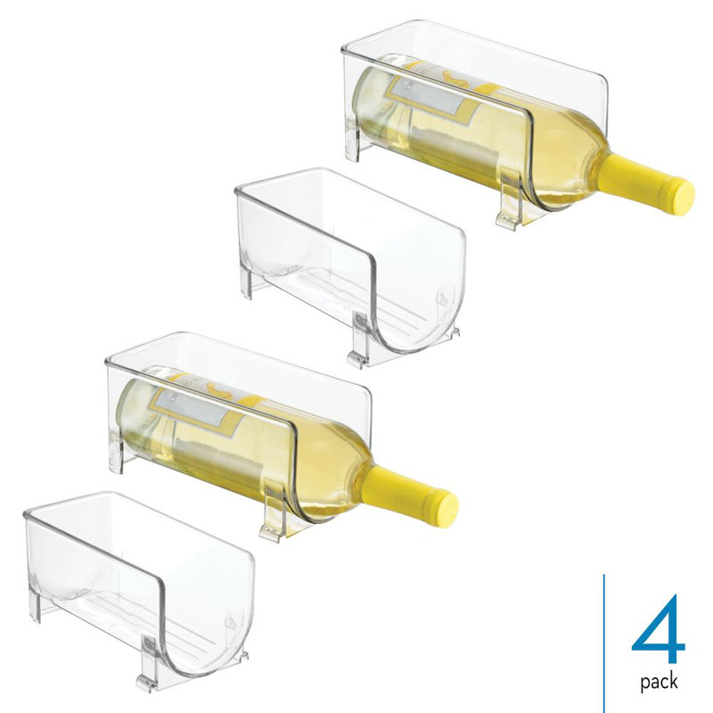 iDesign Stackable Bottle Holder for Water or Wine Bottles - Storage for Bottled Beverages in Fridge, Pantry or Cabinet