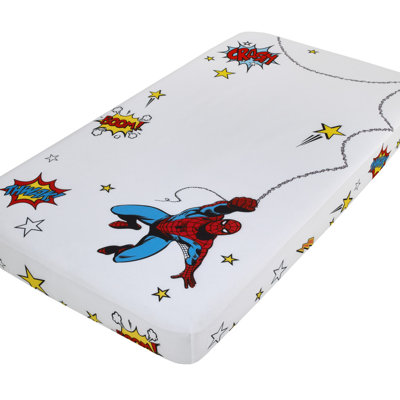 Nojo Spiderman Stars and Lightning Photo Op Fitted Crib Sheet