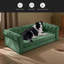 Élégant lit pour animaux de compagnie rectangulaire pour chiens grands et surdimensionnés, canapé-lit surélevé durable, canapé pour chien confortable, canapé pour chien en lin moderne et tendance-361488678