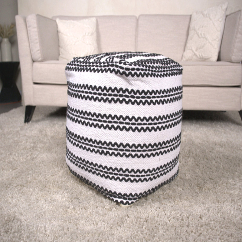 Pouf rembourré en tissu