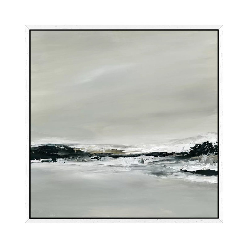 Ocean Breakers 1 Piece Painting on Canvas, 66.04 cm H x 66.04 cm W, White Framed