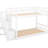 Twin Over Floor Bunk Bed, White - Storage For A Tidy Room, Made Of Pine Bed In With Functional Solid Stability-1329151050