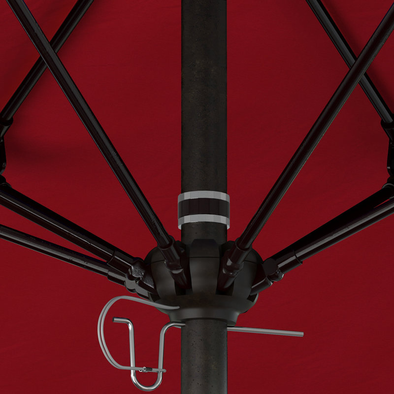 Parasol de marché 90 po Aneesaa, Rouge - oléfine, Pierre noire