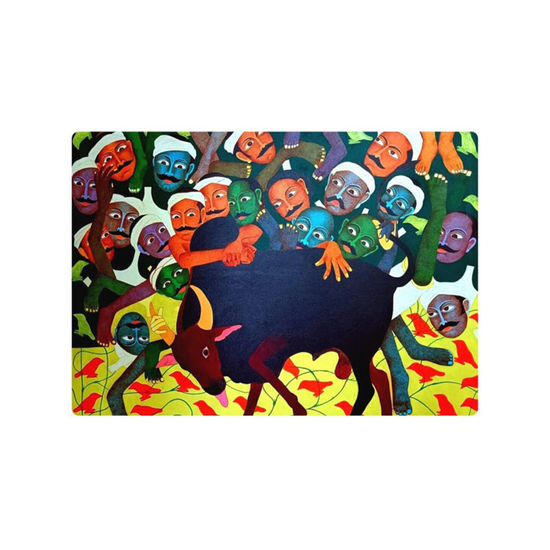 Kambala: le sport | Acrylique sur toile | Par Pramod Neelakandan