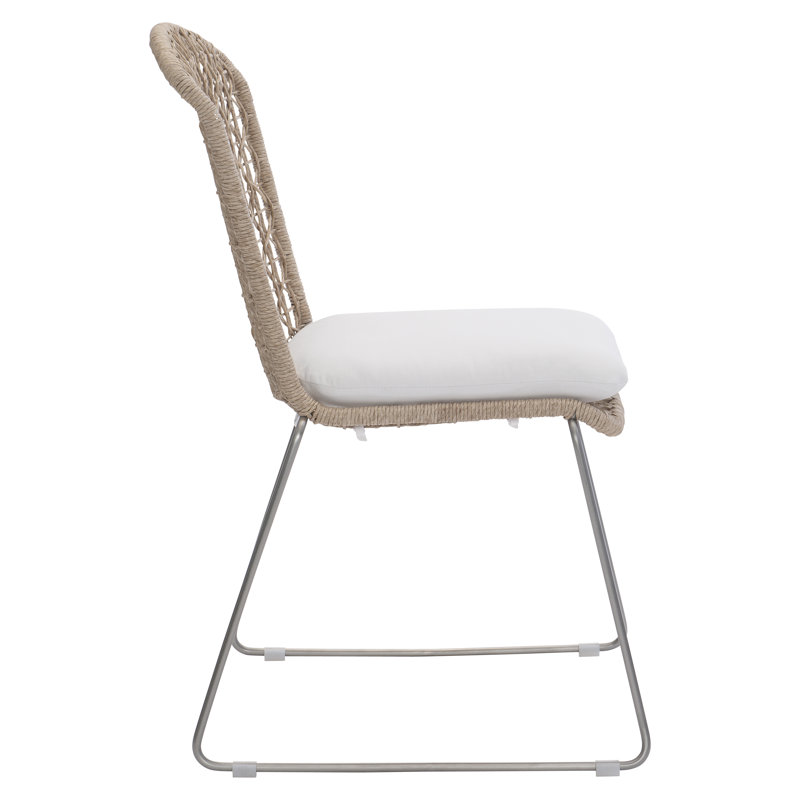 Bernhardt Carmel Outdoor Side Chair with Seat Pad - Quick Ship
