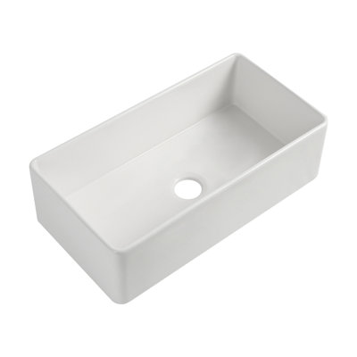 36" X 20" Sink With Grid And Strainer - Heat, Stain, Scratch, Rust Reversible, Large Basin, Deep Outstanding Basin L W Modern