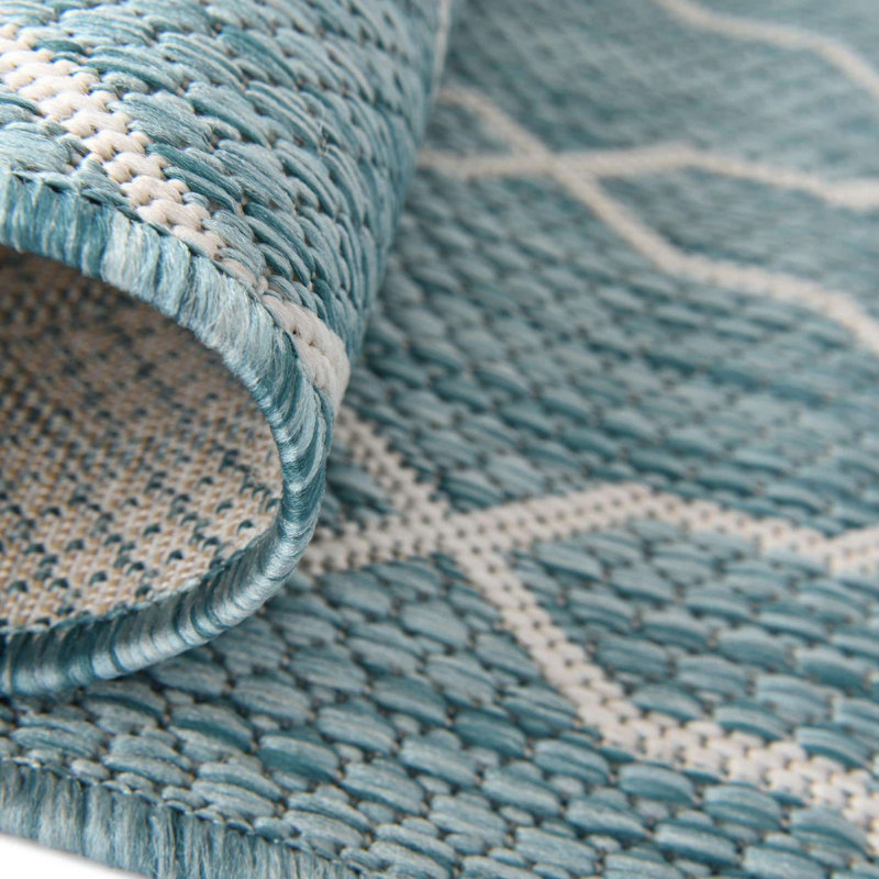 Geometric Indoor / Outdoor Rug, Runner 2' x 6'1"