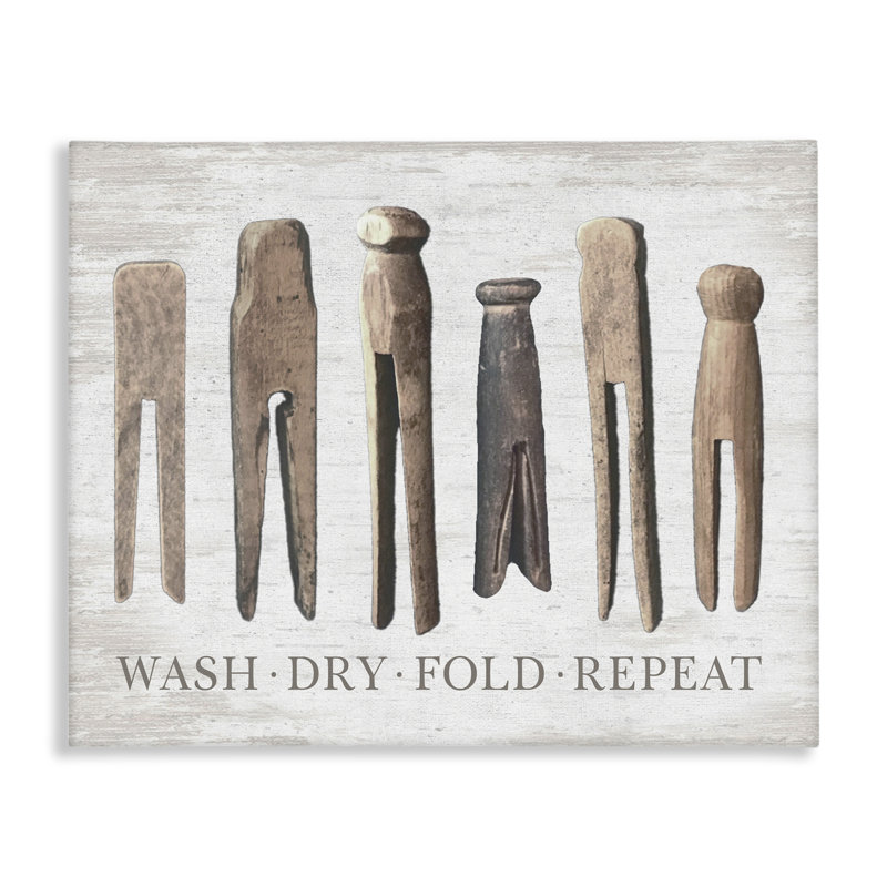 Art mural sur toile Rustic Laundry, H 16 po x l 20 po