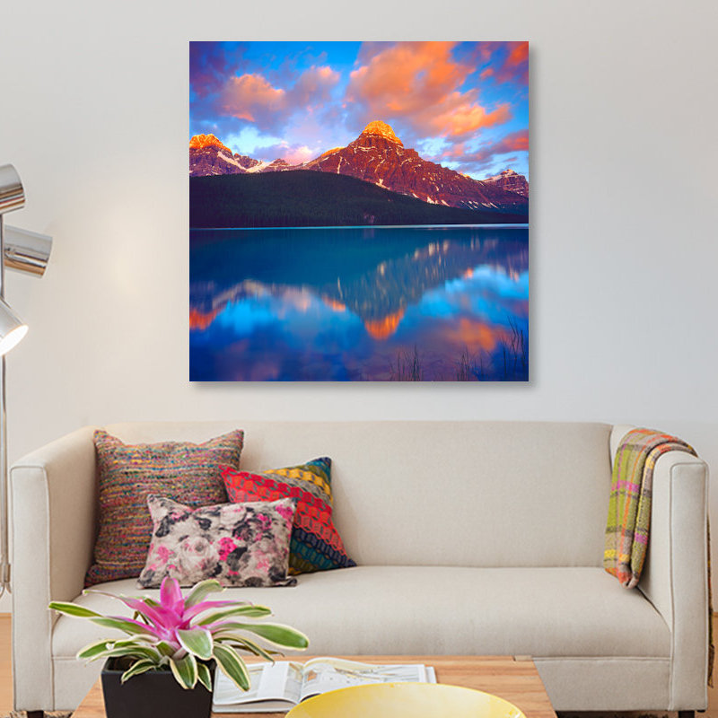 « aube », reproduction de photo sur toile, H 12 po x l 12 po x P 0,75 po, Toile tendue, Pas de tapis