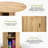 47” Round Dining Table For 4, Wood Farmhouse Kitchen Table For Living Room, Dinner, Chamfered Edge 1.18" Thickness Tabletop-1516871685