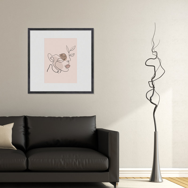 Linetta Wood Picture Frame with Mat, 20" x 30", 24" x 30", Black