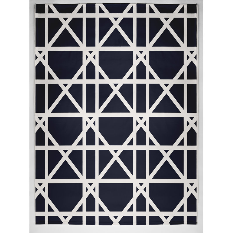 Throw Blanket, 50" H x 60" W x 0.5" D, Navy Blue