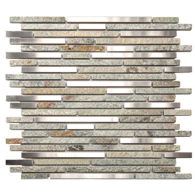 4" x 1" Glass Mosaic Wall & Floor Tile