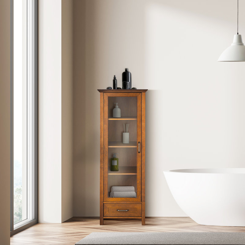 Yarissa Freestanding Tower Accent Cabinet with Drawer