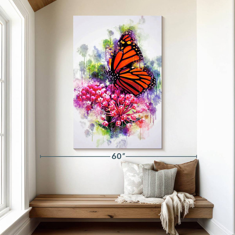 Brampt Garden Monarch Butterfly, 51" H x 34" W