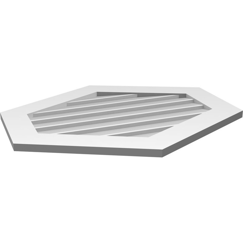 Ventilé vertical à pignon vertical en uréthane 6/12, H 1 po x l 32 po x L 28 po