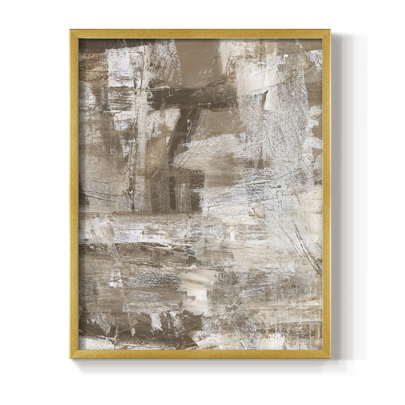 Bronzed II Framed Print - Solid Wood, Gold, 28" H x 22" W