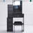 29.2" Small Space Left Vanity Table + Cushioned Stool, Extra Large Right Sliding Mirror, Multi Layer High Capacity Storage, Practical Fashionable Dresser, Suitable For Small Space-1946796042