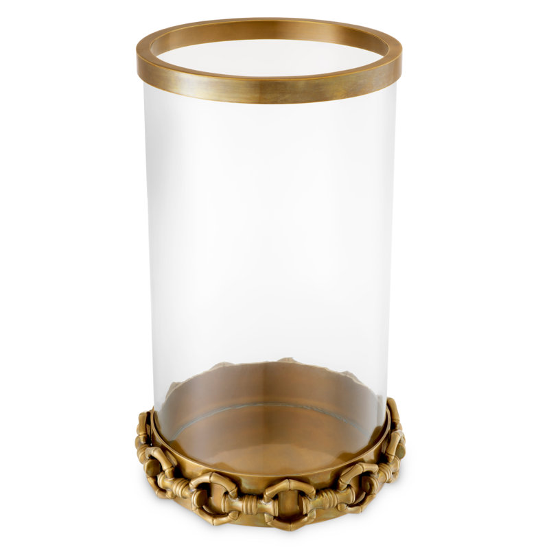 Clementine Glass Candle Holder, 16.14" H x 10.24" W x 10.24" D