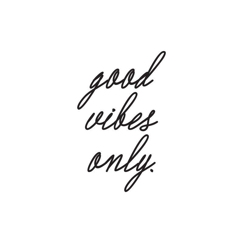 Good Vibes Only. (Cursive) - Wrapped Canvas Print, 66.04 cm H x 45.72 cm W x 1.91 cm D