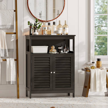 Freestanding Bathroom Storage Cabinet with Mirror