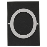 Floating Modern 6" Number Horizontal Address Plaque (1 Character) - Sea Blue/Gold